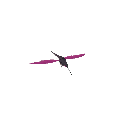 Polygonal Alien Longtail Purple